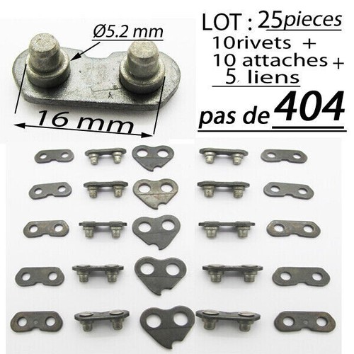 Kit maillons lien rivet 25 - lien, =